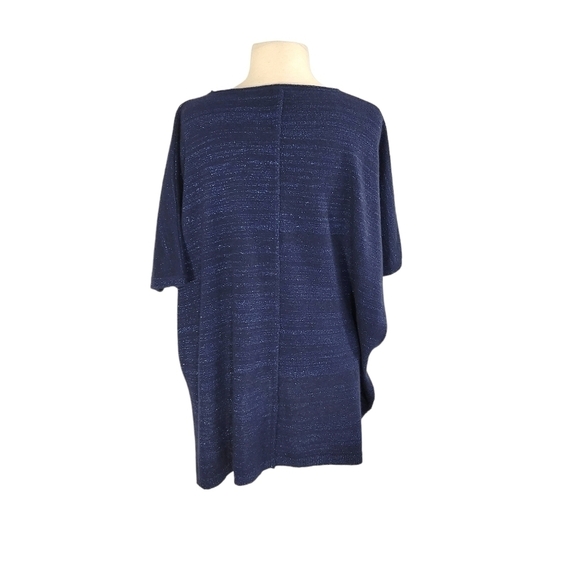 Calypso St. Barth Blue Sparkly Cashmere Caftan Sweater - Picture 4 of 7